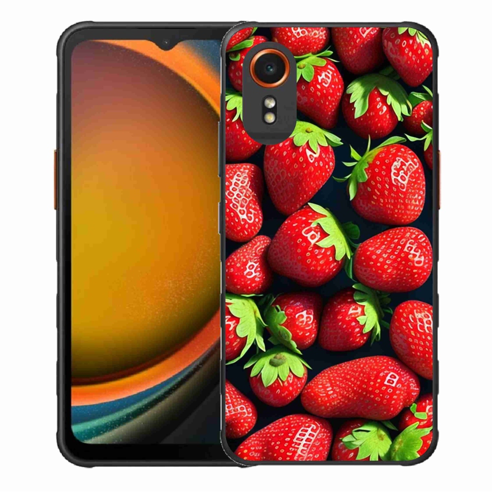 Gelový kryt mmCase na Samsung Galaxy Xcover 7 - jahody