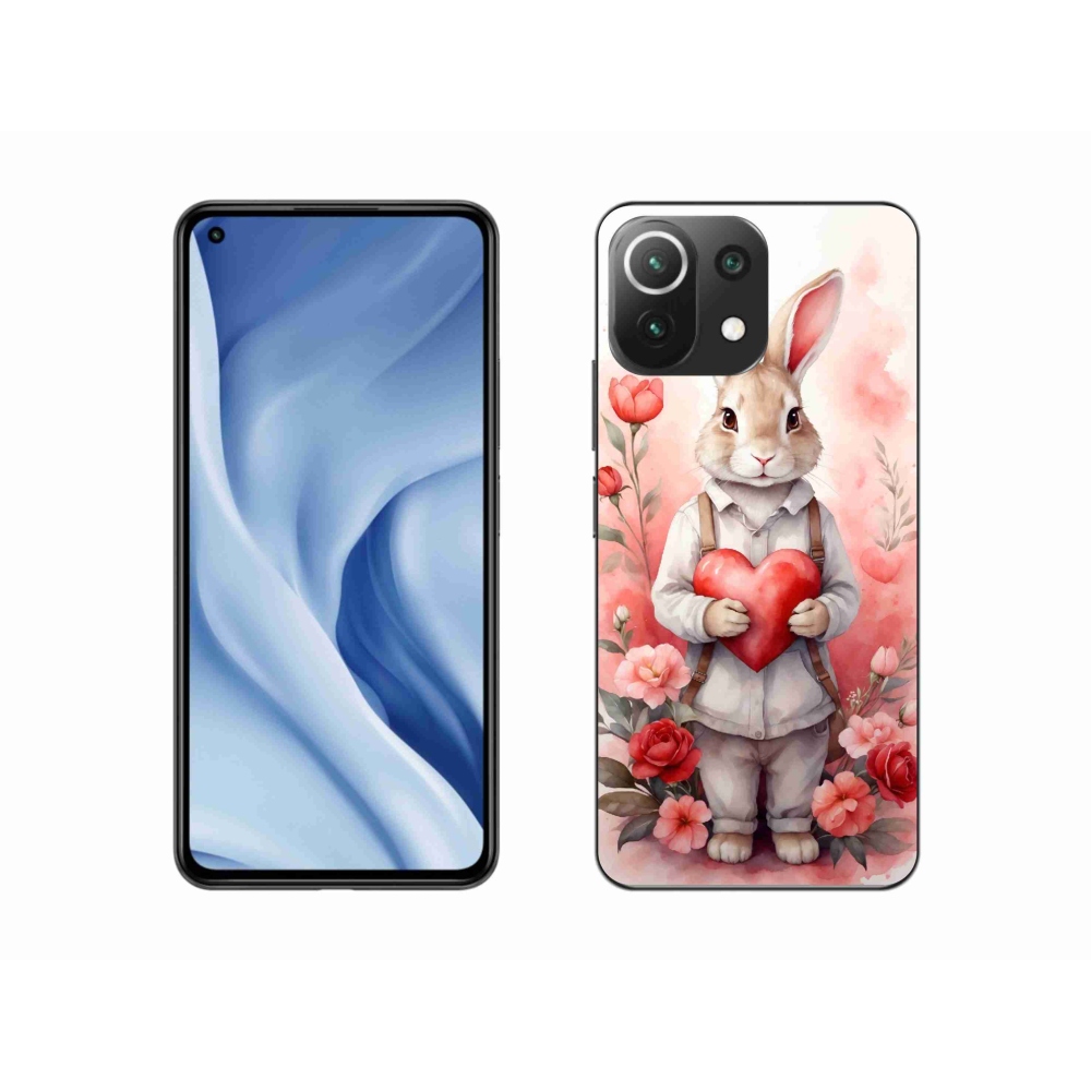 Gelový kryt mmCase na Xiaomi 11 Lite 5G NE - zajíc se srdíčkem