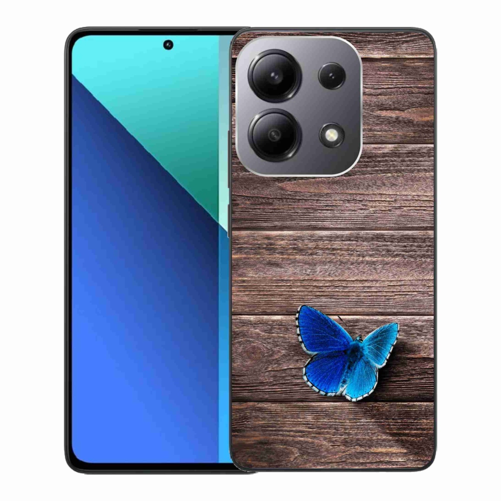 Gelový kryt mmCase na Xiaomi Redmi Note 13 - modrý motýl 1