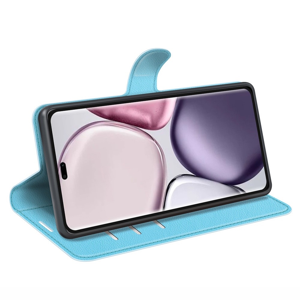 Litchi knížkové pouzdro na Honor Magic 7 Lite 5G - modré