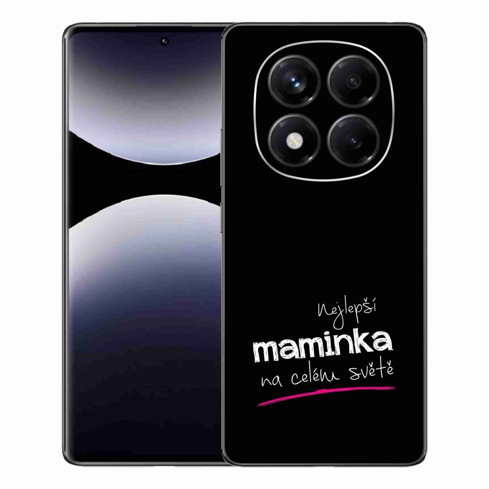 Gelový kryt mmCase na Xiaomi Redmi Note 14 Pro - nejlepší maminka 4 černé pozadí