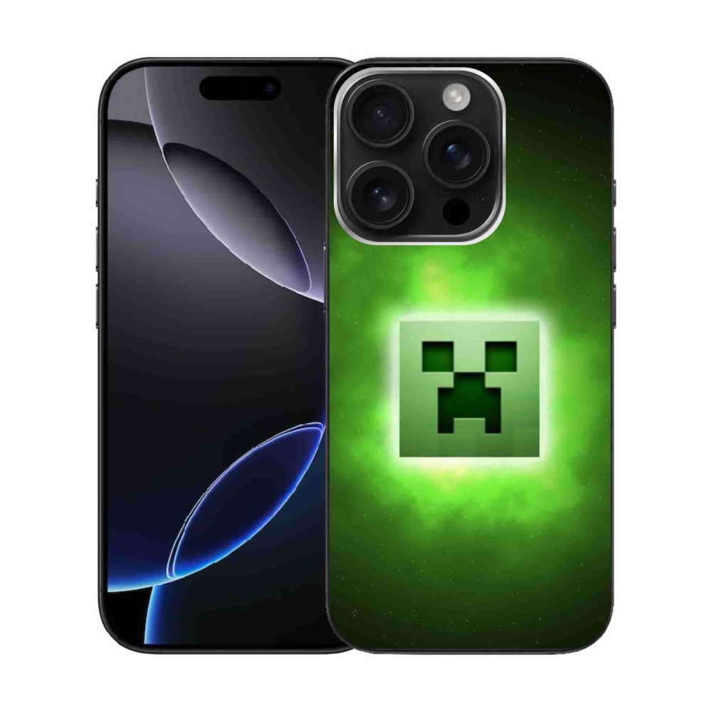 Gelový kryt mmCase na iPhone 16 Pro - minecraft