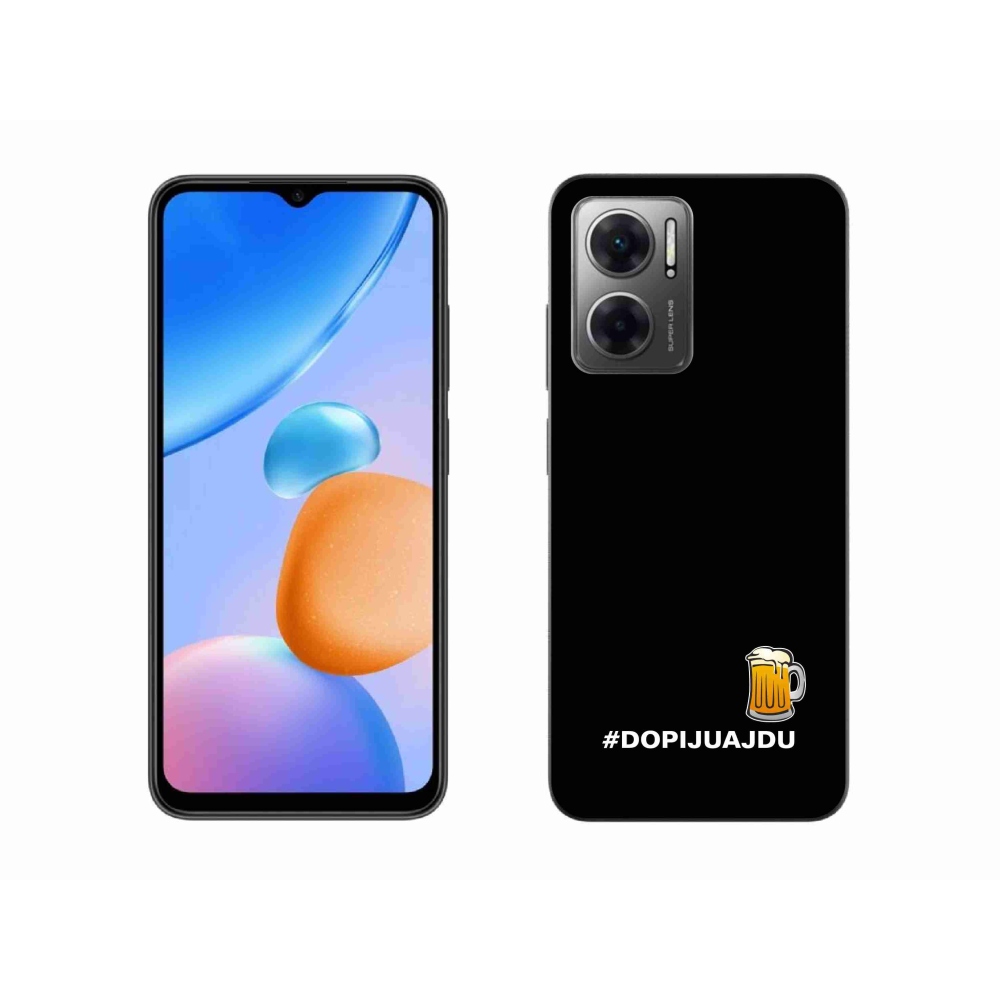 Gelový kryt mmCase na Xiaomi Redmi 10 5G - pivní motiv 1 černé pozadí