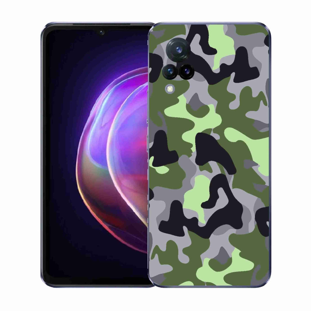 Gelový kryt mmCase na Vivo V21 4G/5G - maskáčový vzor 7