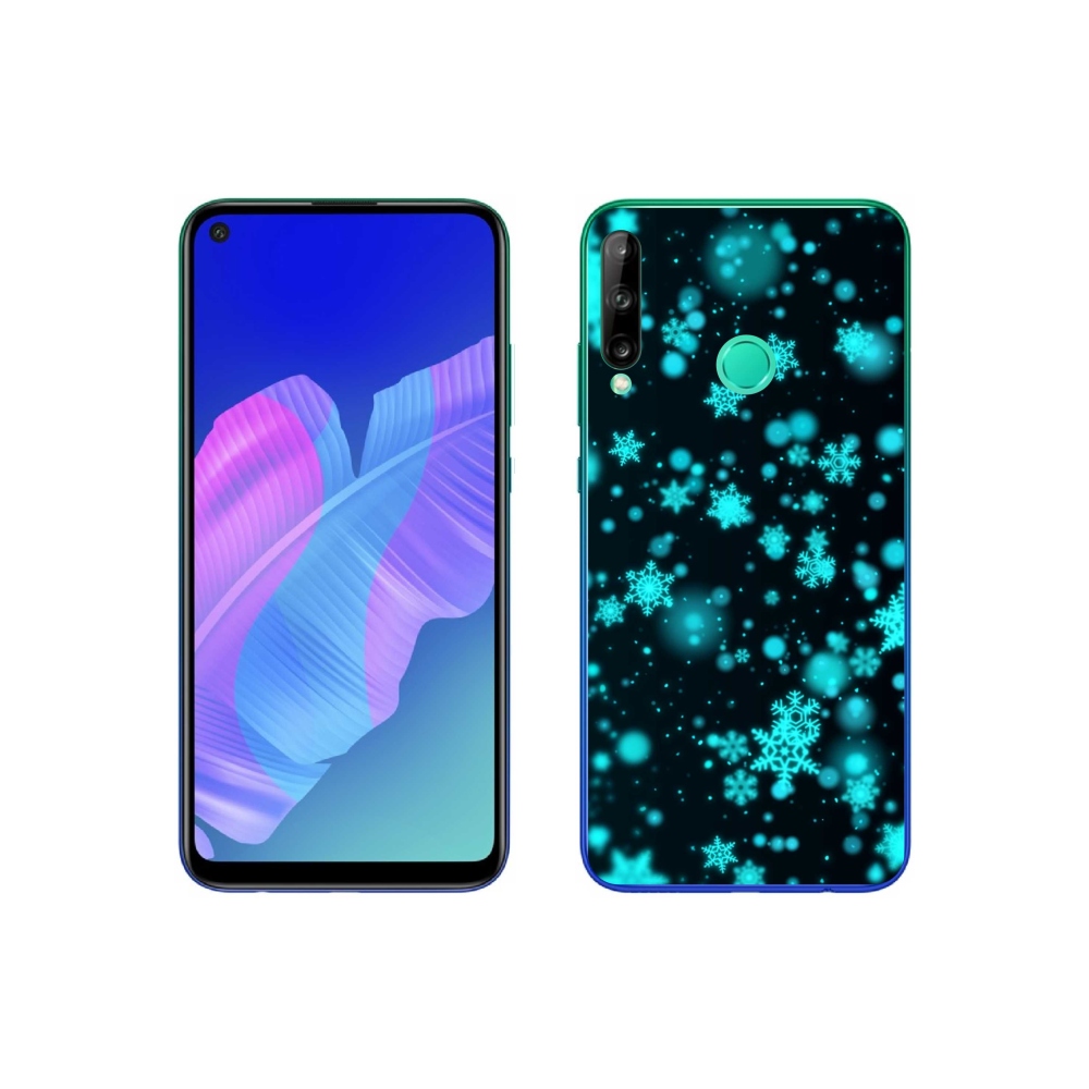 Gelový kryt mmCase na Huawei P40 Lite E - sněhové vločky 1