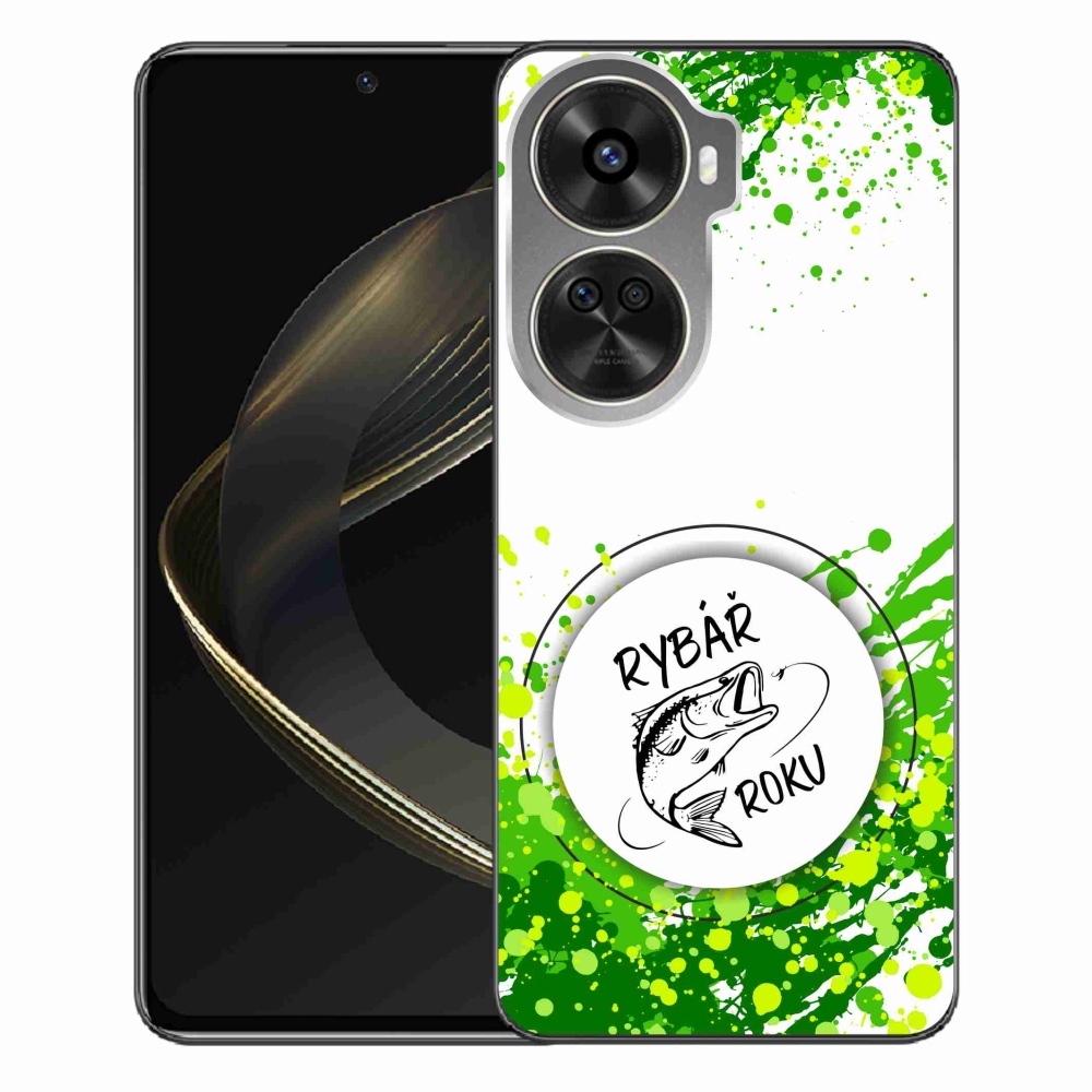 Gelový kryt mmCase na Huawei Nova 12 SE - rybář roku bílé pozadí