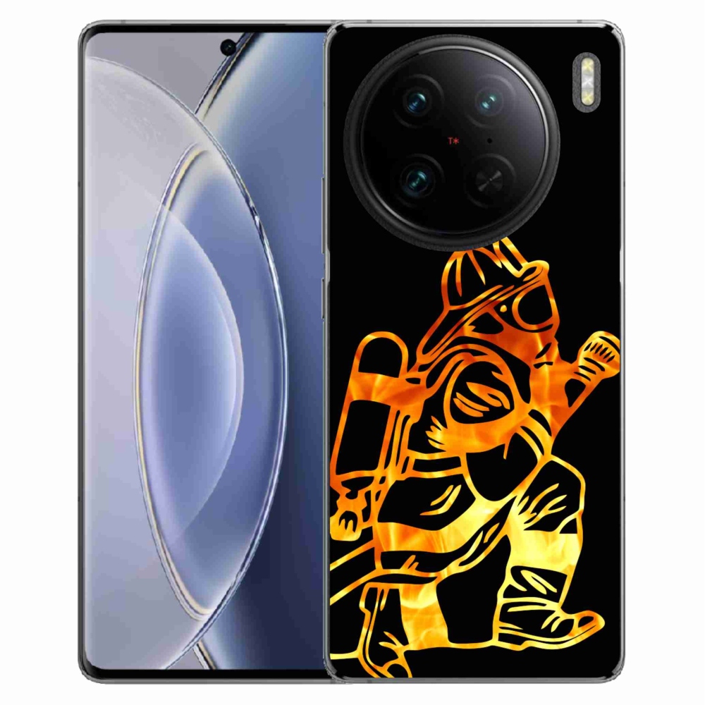 Gelový kryt mmCase na Vivo X90 Pro - hasič 1