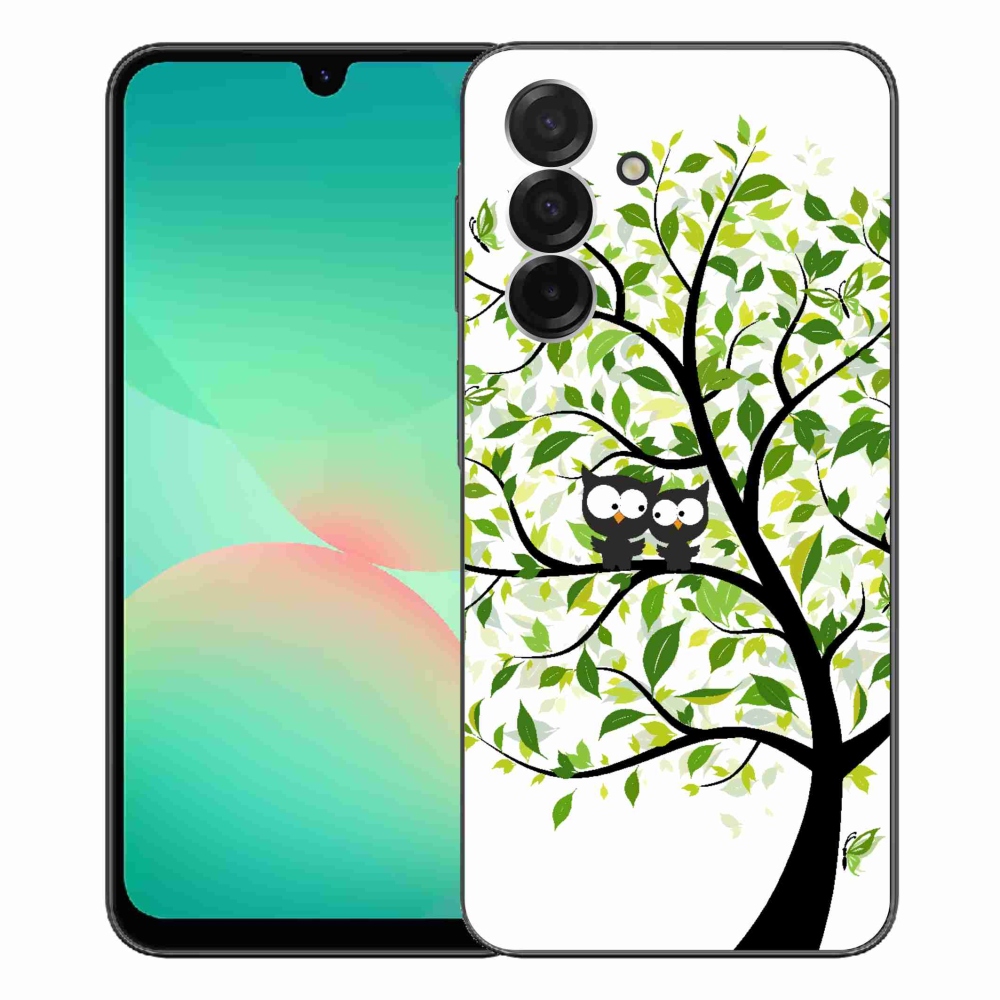 Gelový kryt mmCase na Samsung Galaxy A26 5G - sovičky na stromě