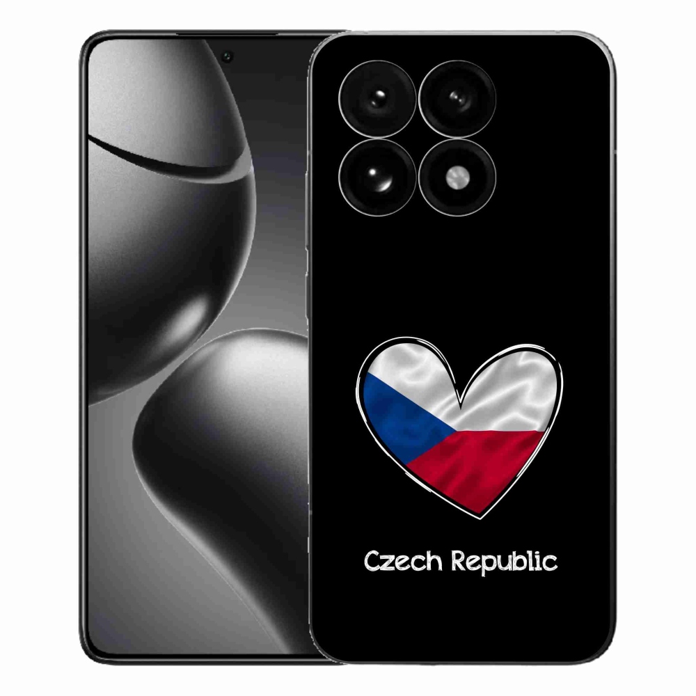Gelový kryt mmCase na Xiaomi 15T - vlajka srdce černé pozadí