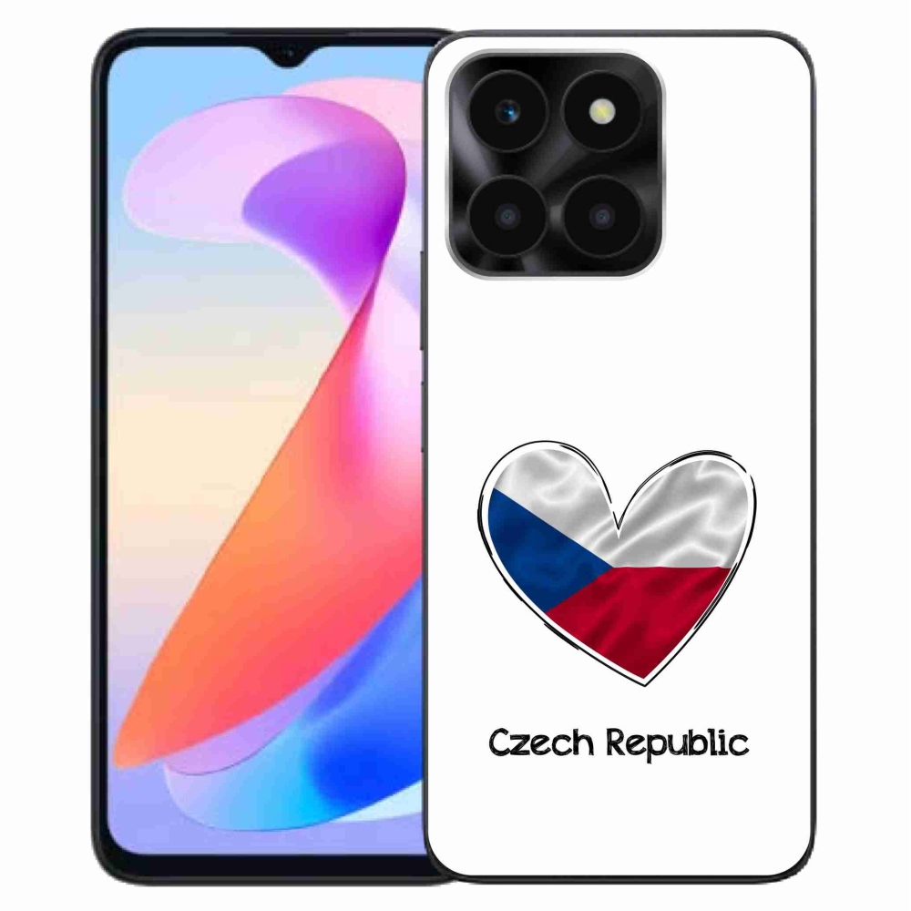 Gelový kryt mmCase na Honor X6a - vlajka srdce bílé pozadí