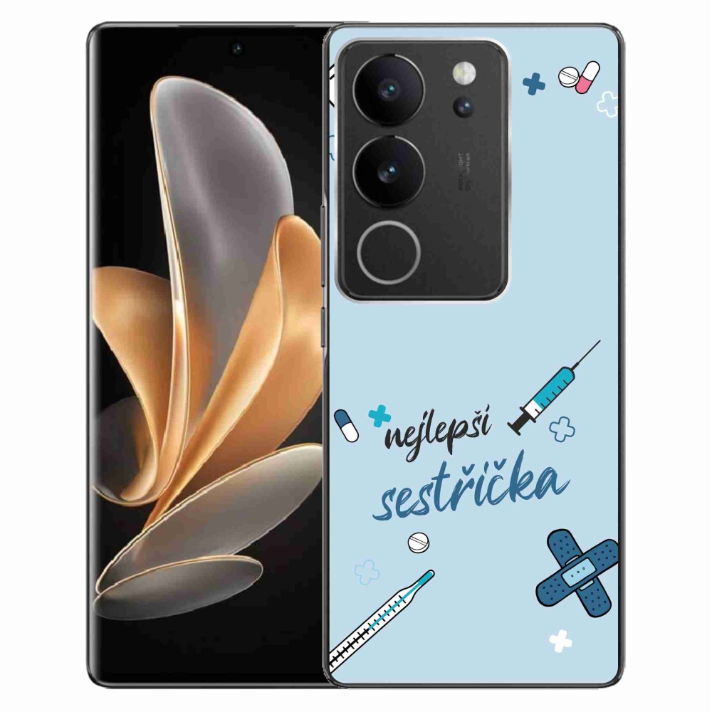 Gelový kryt mmCase na Vivo V29 5G - nejlepší sestřička modré pozadí