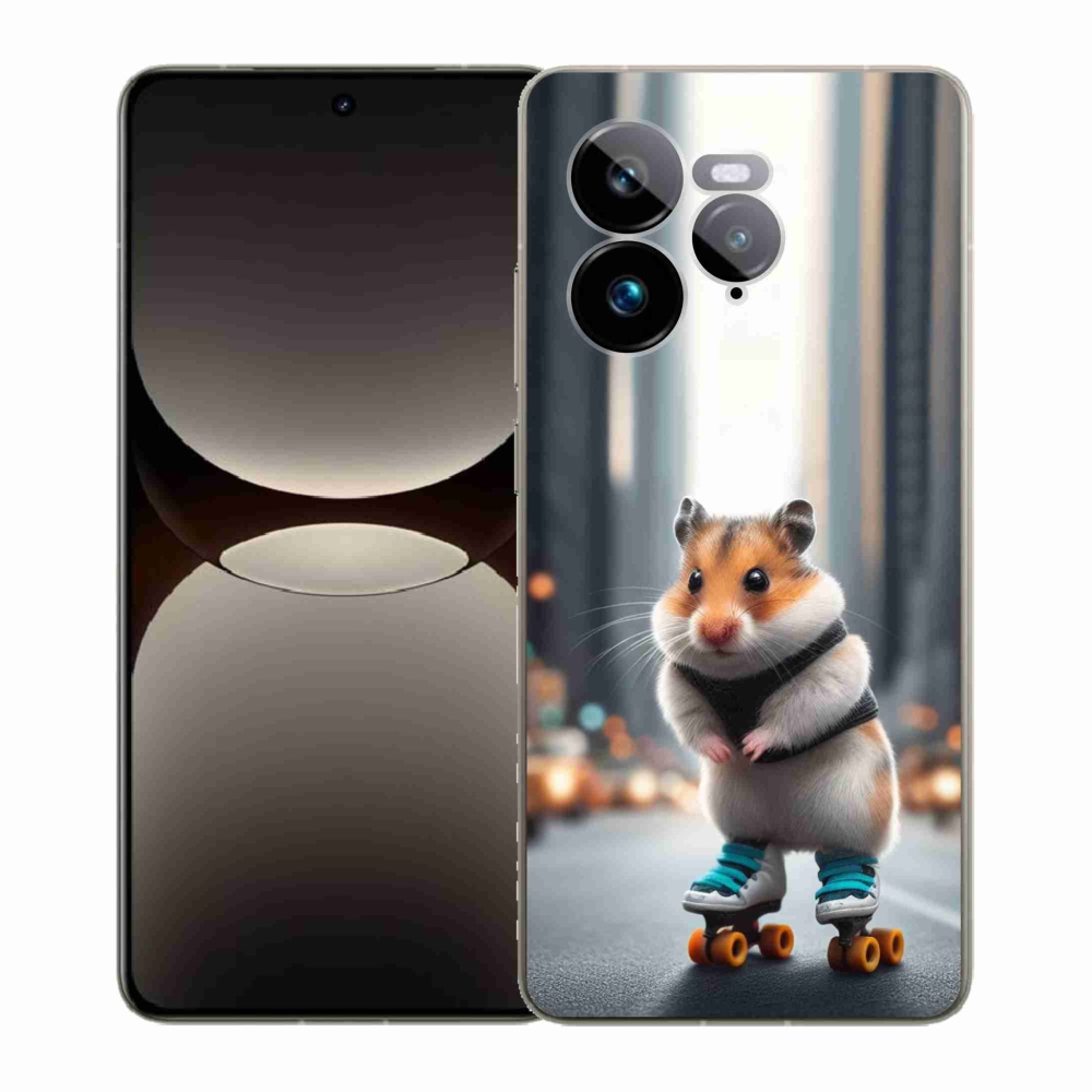 Gelový kryt mmCase na Realme GT 7 Pro 5G - křeček na bruslích