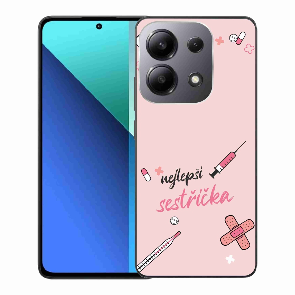 Gelový kryt mmCase na Xiaomi Redmi Note 13 - nejlepší sestřička růžové pozadí