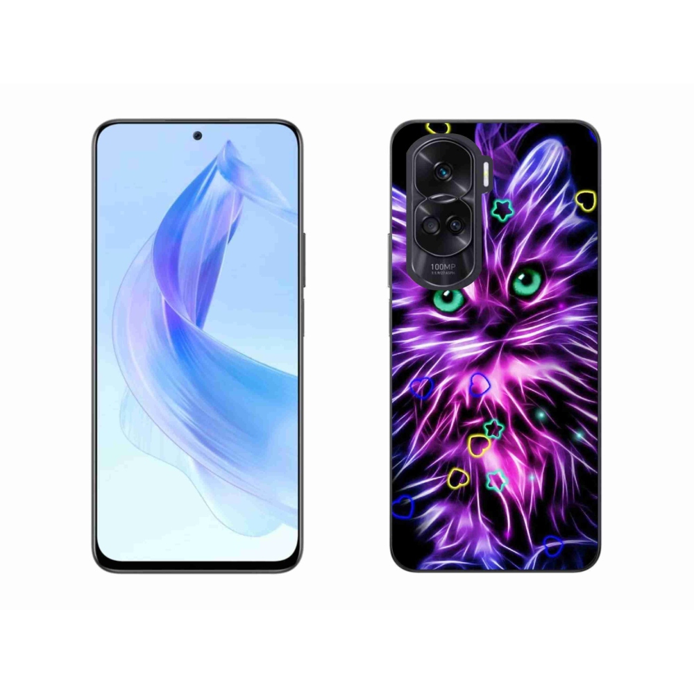 Gelový kryt mmCase na Honor 90 Lite - abstraktní kočka