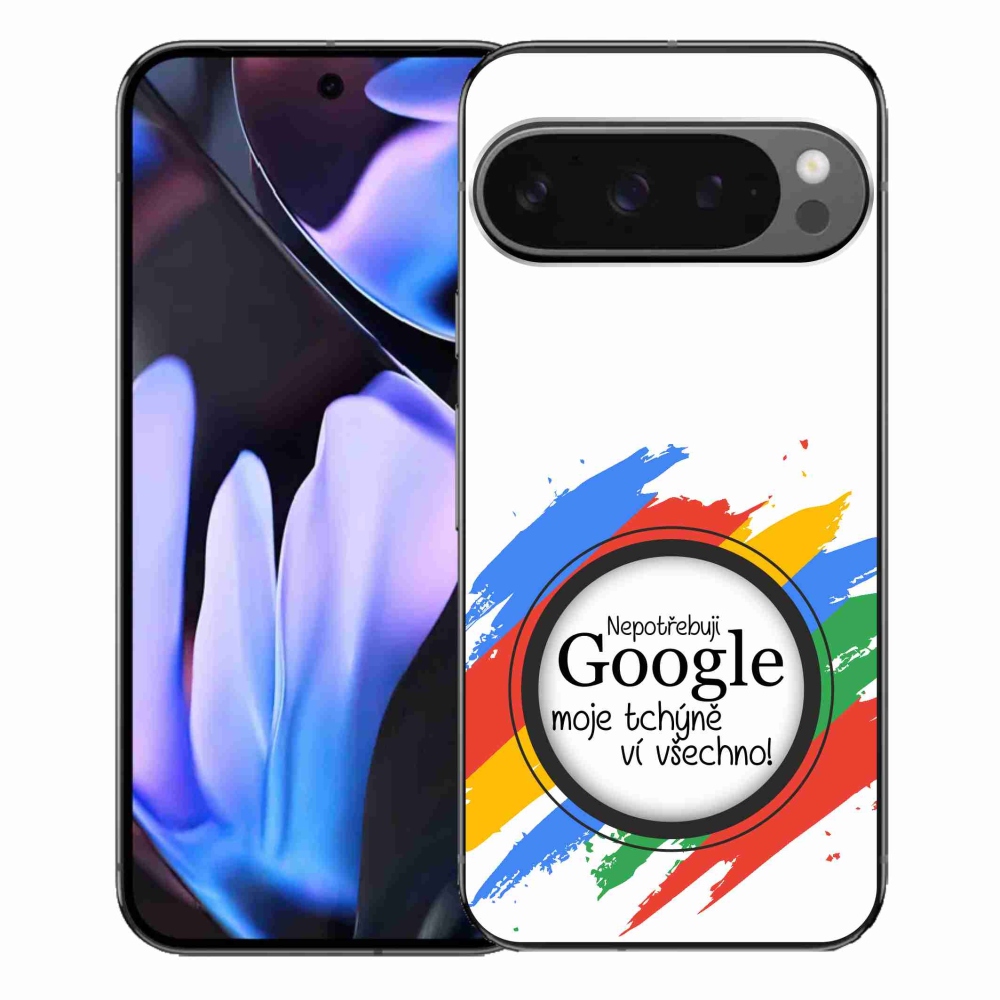 Gelový kryt mmCase na Google Pixel 9 Pro XL - tchýně ví všechno bílé pozadí