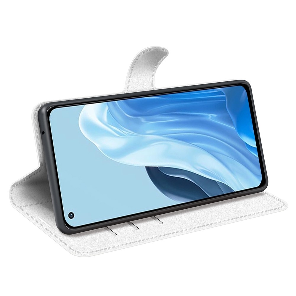 Litchi knížkové pouzdro na Oppo Find X5 Lite - bílé