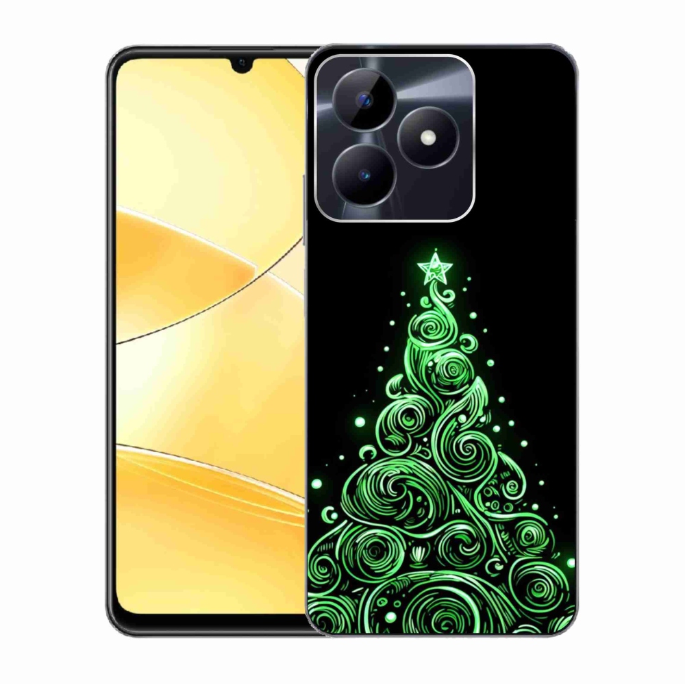 Gelový kryt mmCase na Realme C51/C53 - neonový vánoční stromek 3