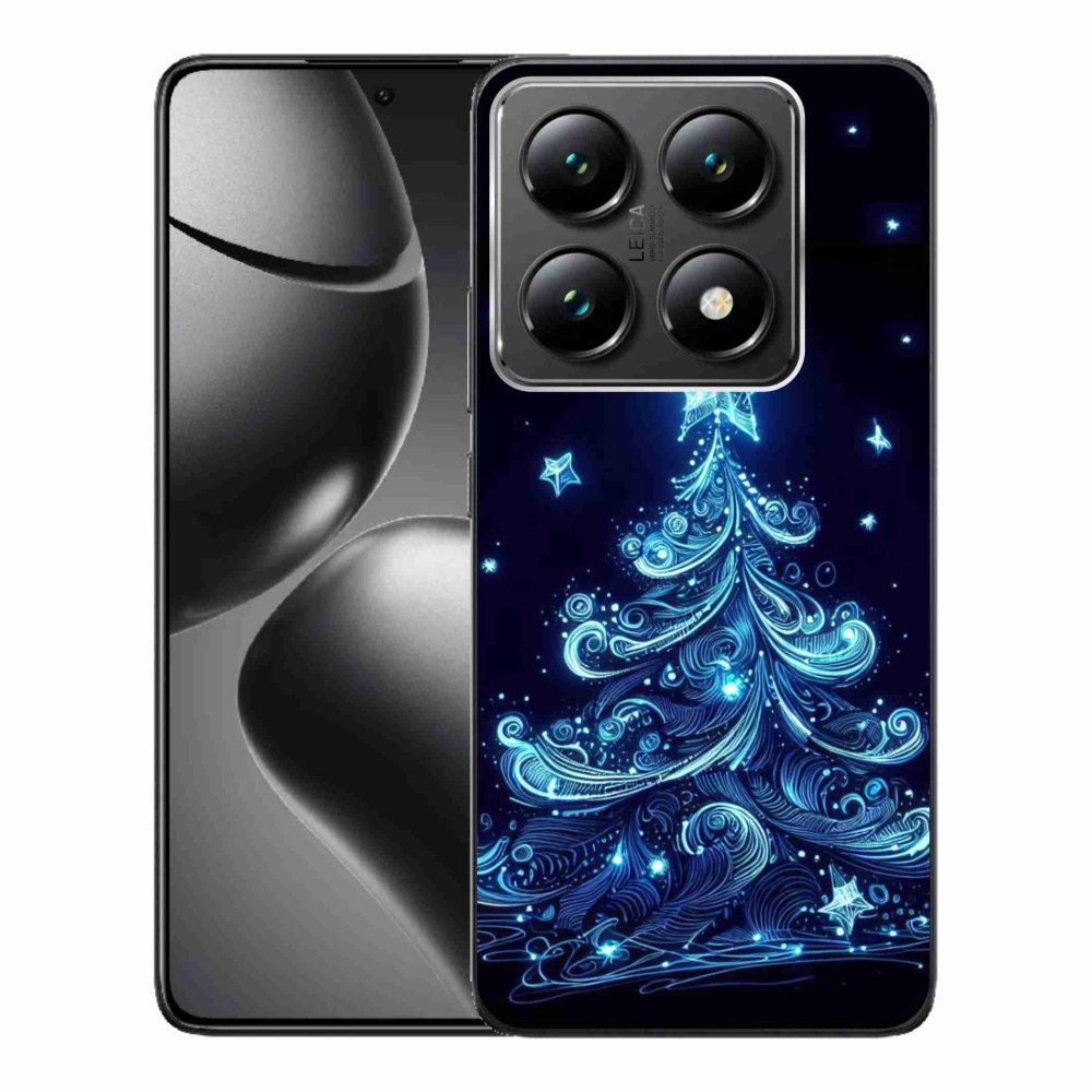 Gelový kryt mmCase na Xiaomi 14T Pro - neonový vánoční stromek 4