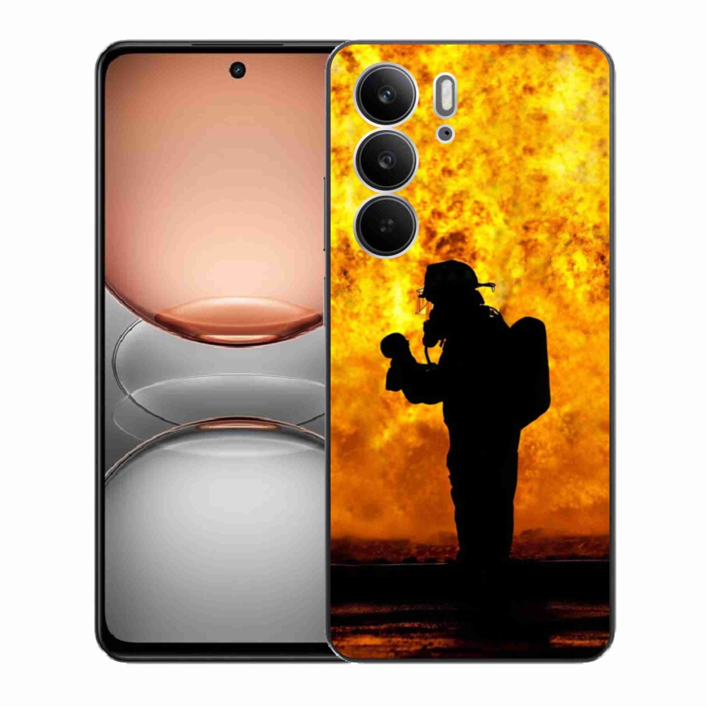 Gelový kryt mmCase na Realme C75 - hasič