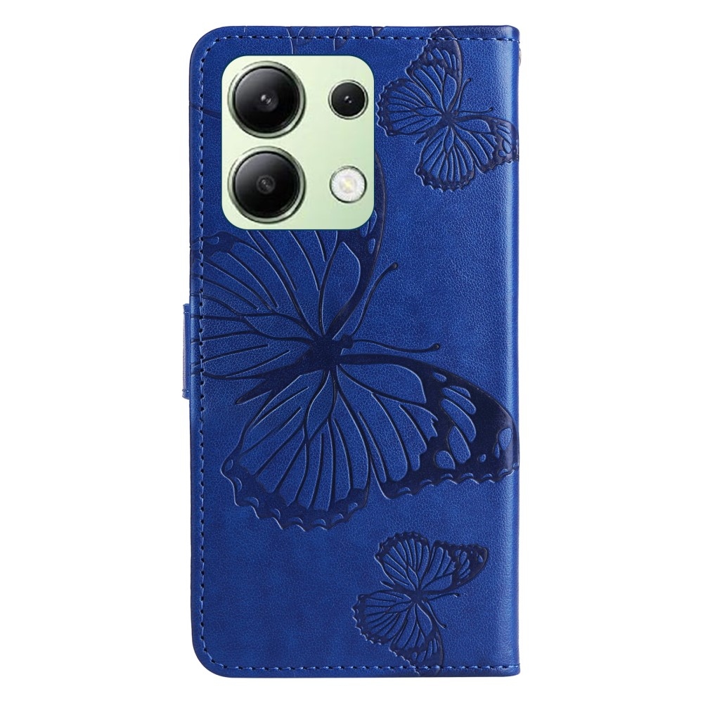 Big Butterfly knížkové pouzdro na Xiaomi Redmi Note 13 - modré