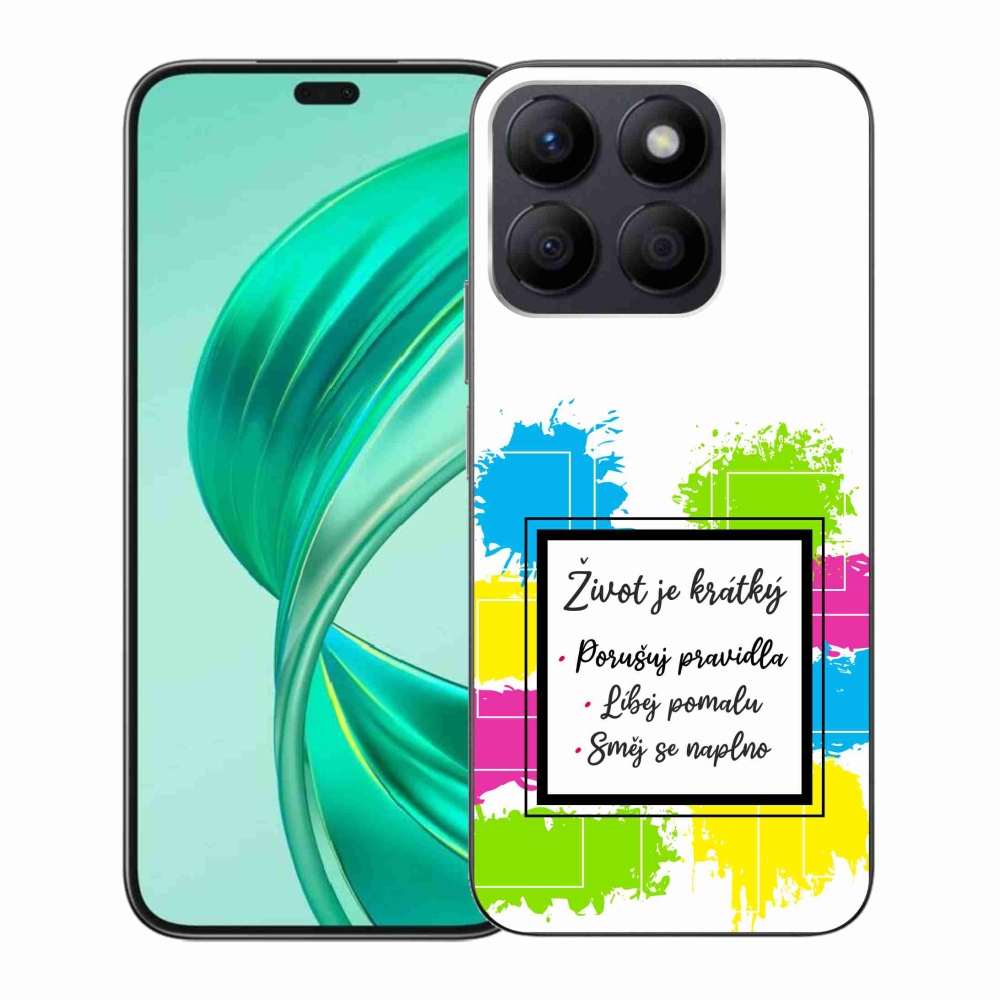 Gelový kryt mmCase na Honor X8b - citát 5 bílé pozadí