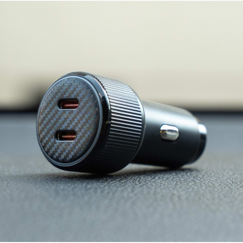 Swissten CL adaptér 2x USB-C PD, 50W - černý + kabel USB-C / USB-C, 1m