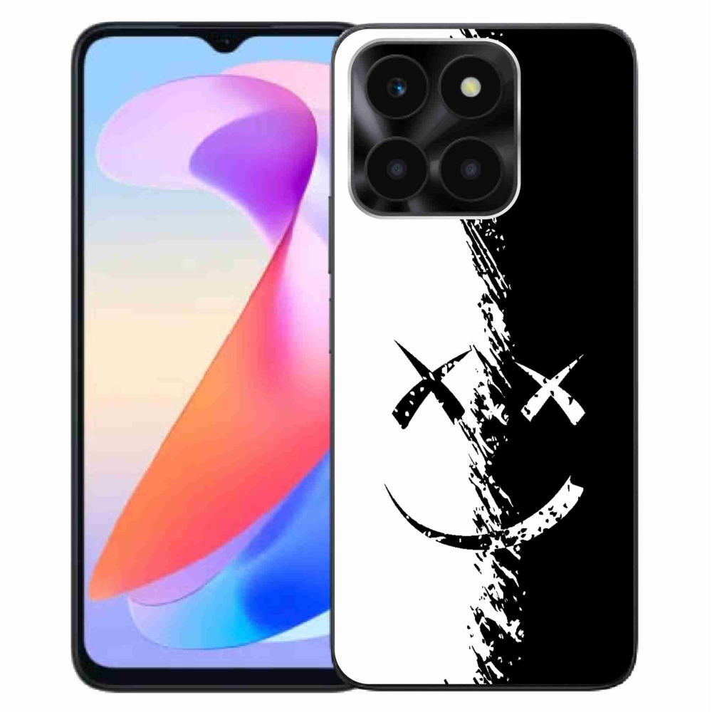 Gelový kryt mmCase na Honor X6a - černobílý smajlík