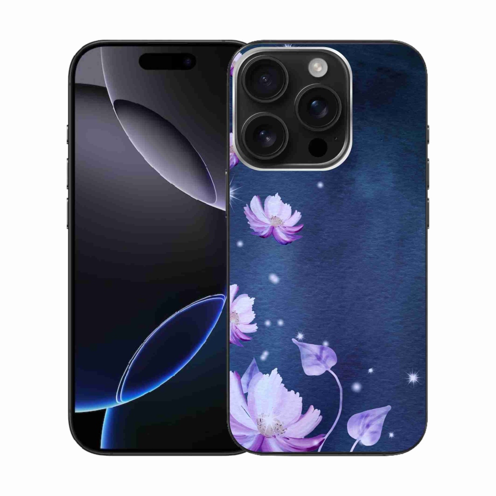 Gelový obal mmCase na iPhone 16 Pro - padající květy