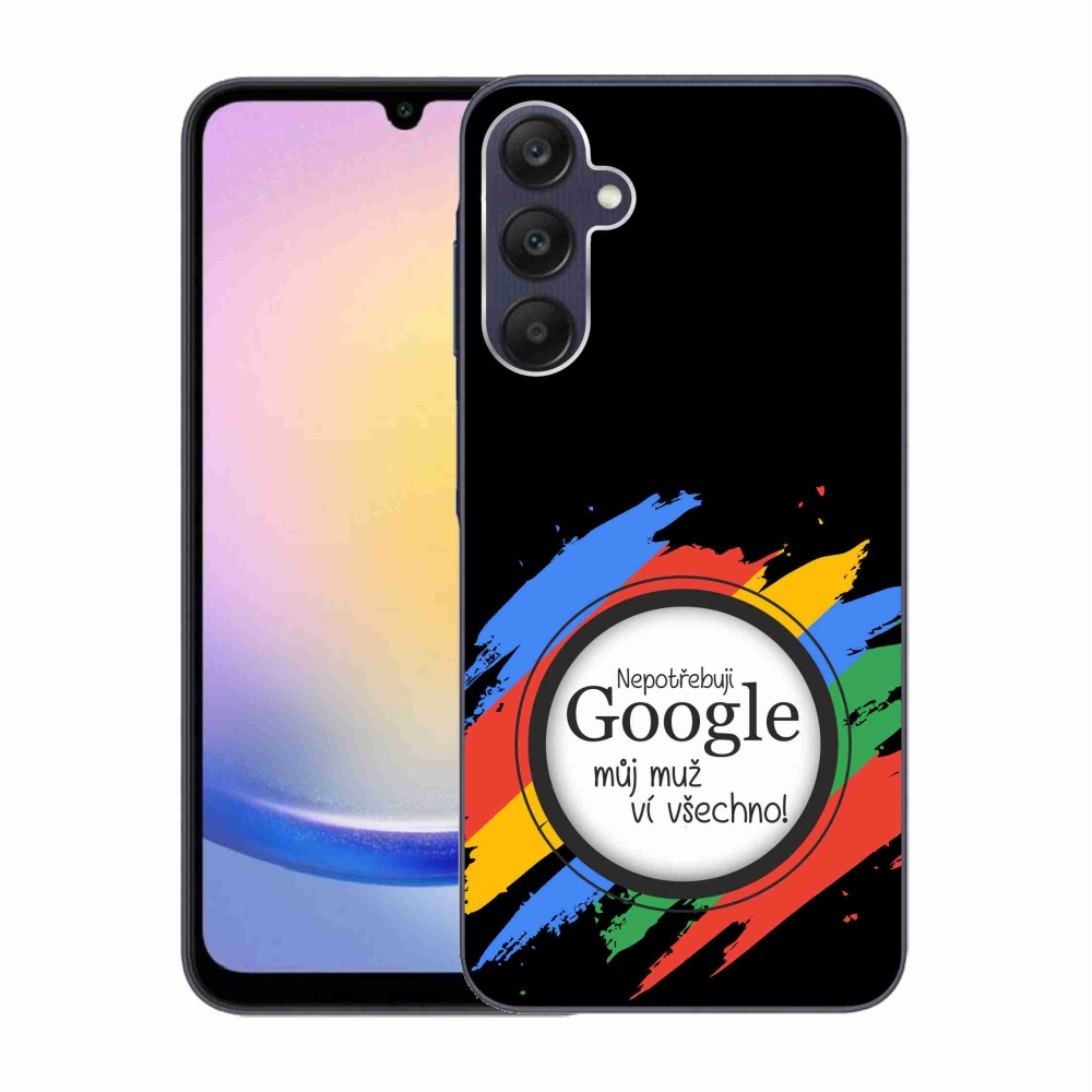 Gelový kryt mmCase na Samsung Galaxy A25 5G - muž ví všechno černé pozadí