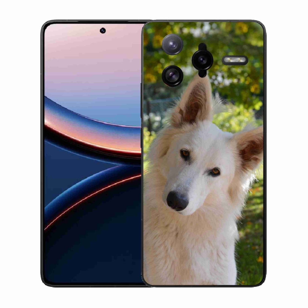 Gelový kryt mmCase na Xiaomi Poco F7 Ultra - bílý švýcarský ovčák 1