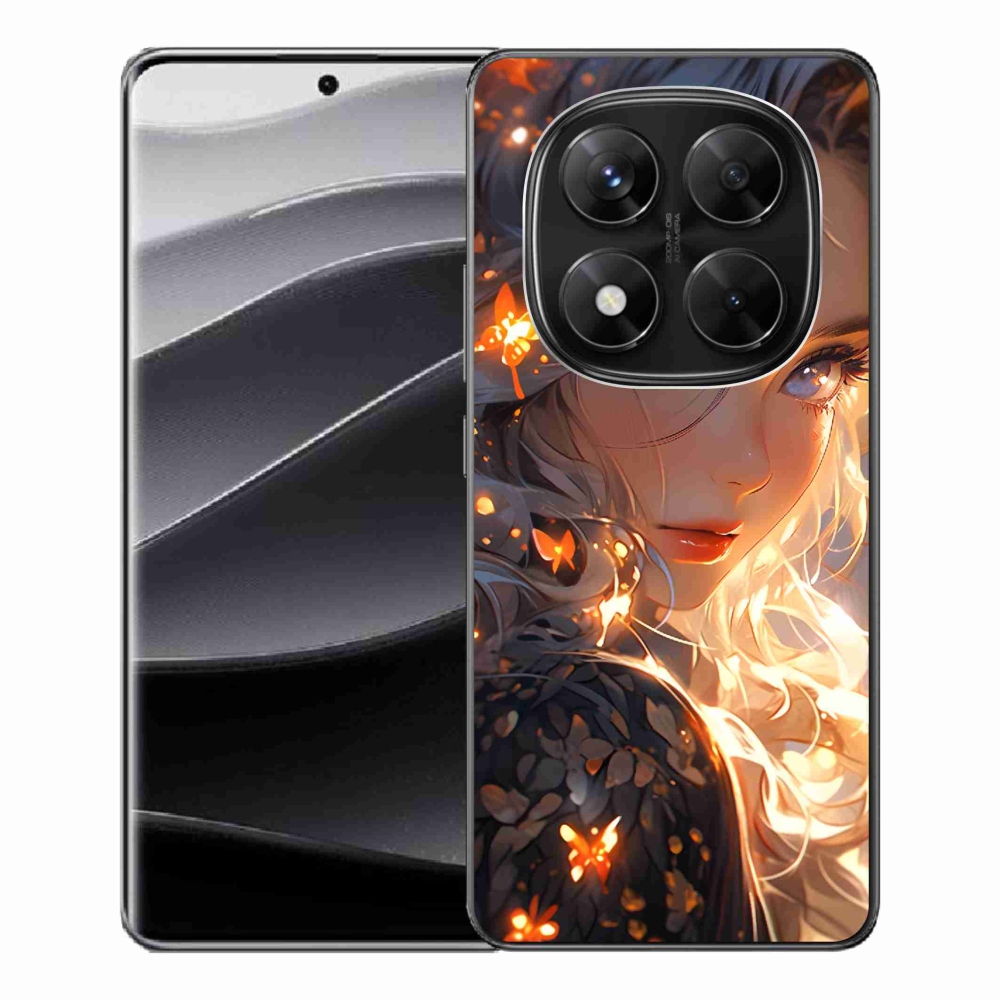 Gelový kryt mmCase na Xiaomi Redmi Note 14 Pro 5G/Poco X7 5G - dívka a motýli