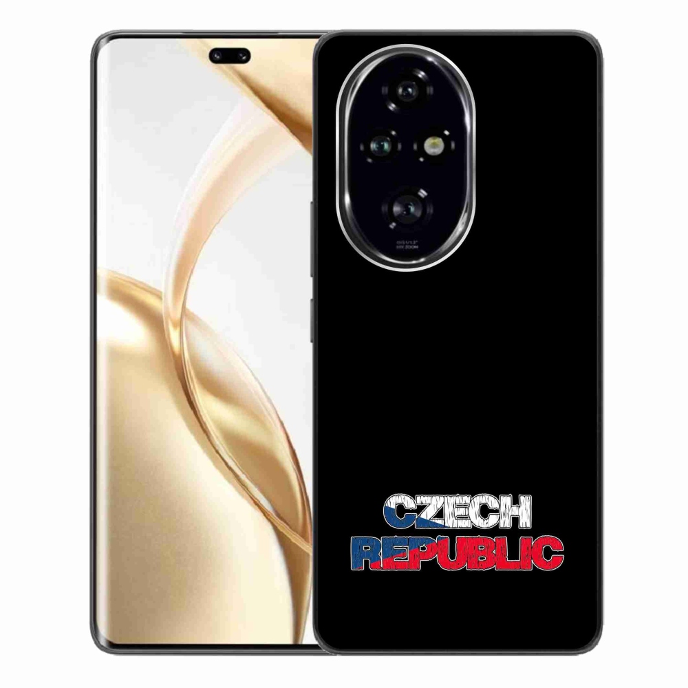 Gelový kryt mmCase na Honor 200 Pro 5G - Czech Republic černé pozadí