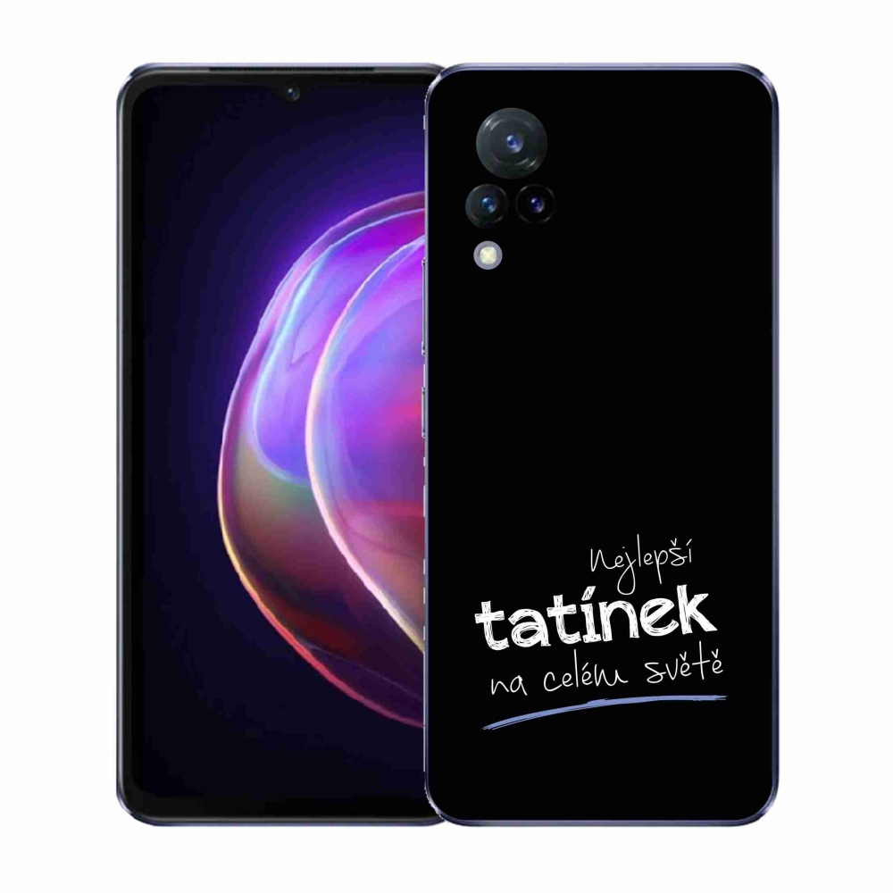 Gelový kryt mmCase na Vivo V21 4G/5G - nejlepší tatínek 4 černé pozadí