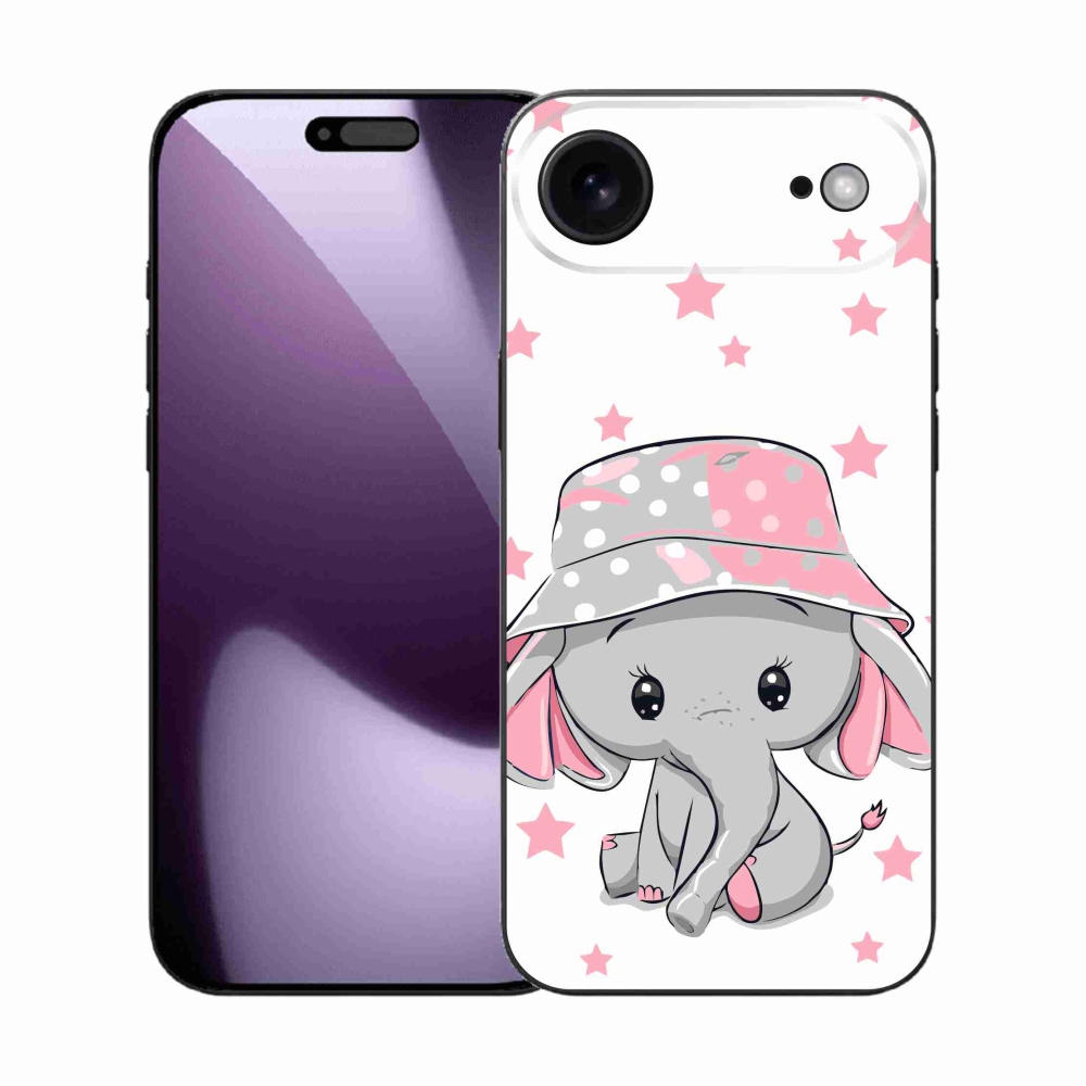 Gelový kryt mmCase na iPhone 17 Air - růžový slon