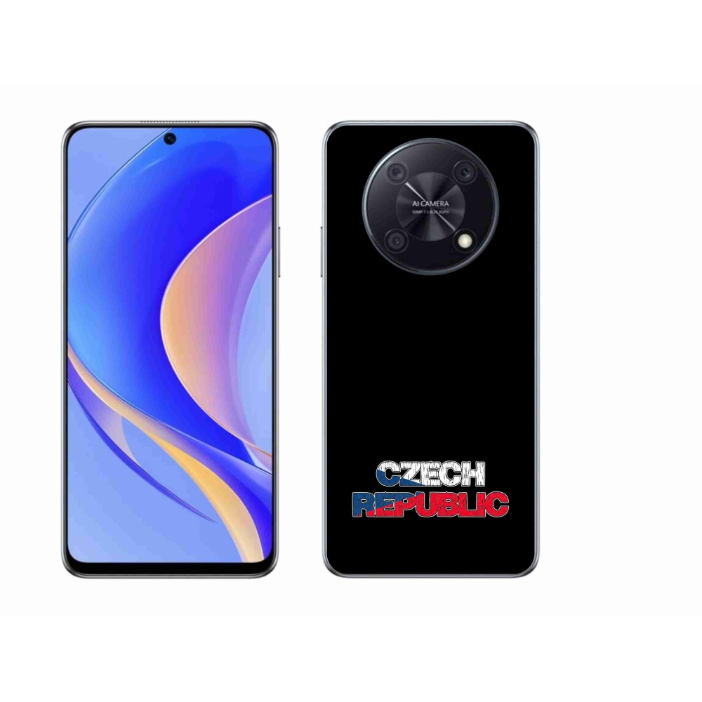 Gelový kryt mmCase na Huawei Nova Y90 - Czech Republic černé pozadí