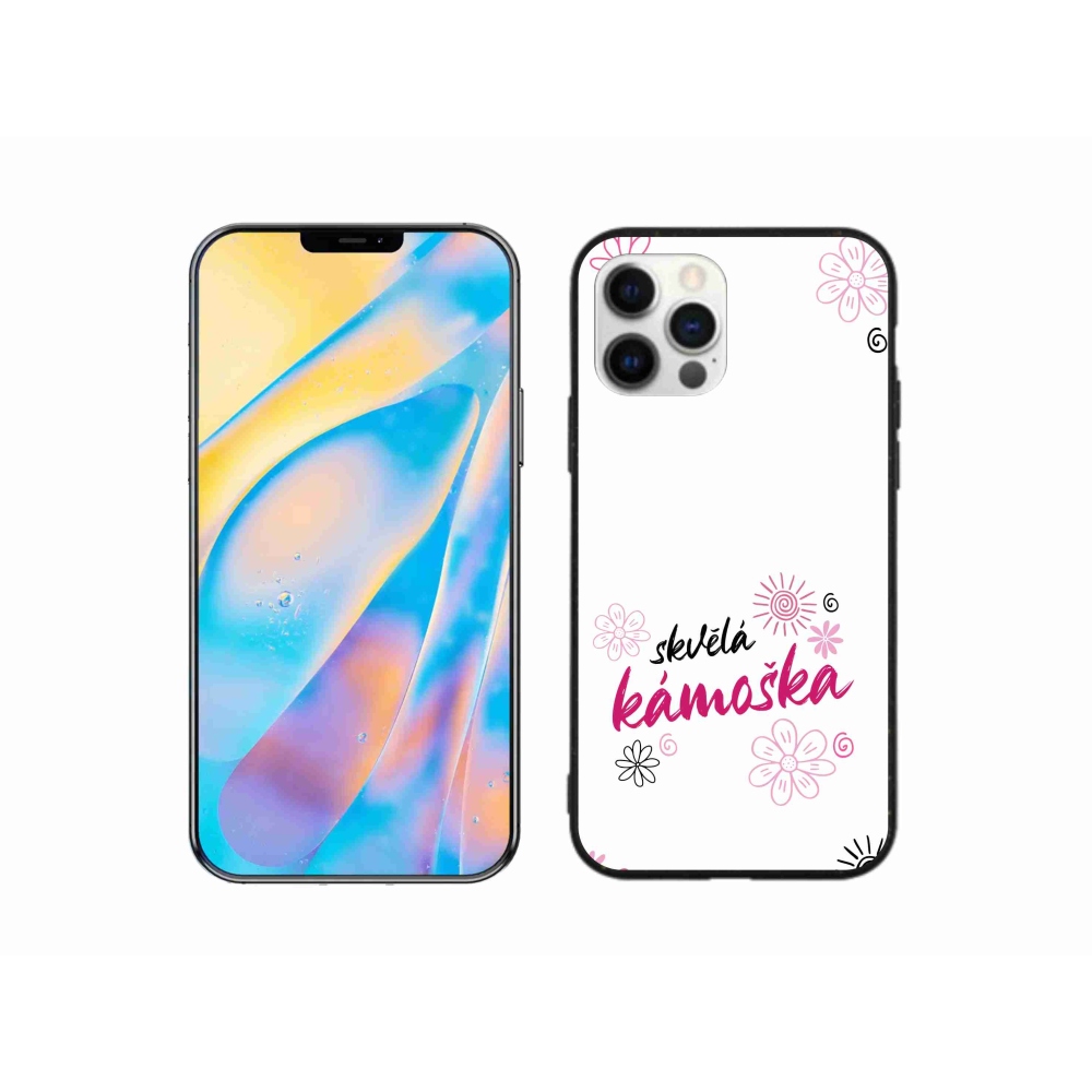 Gelový kryt mmCase na iPhone 12 - skvělá kámoška bílé pozadí