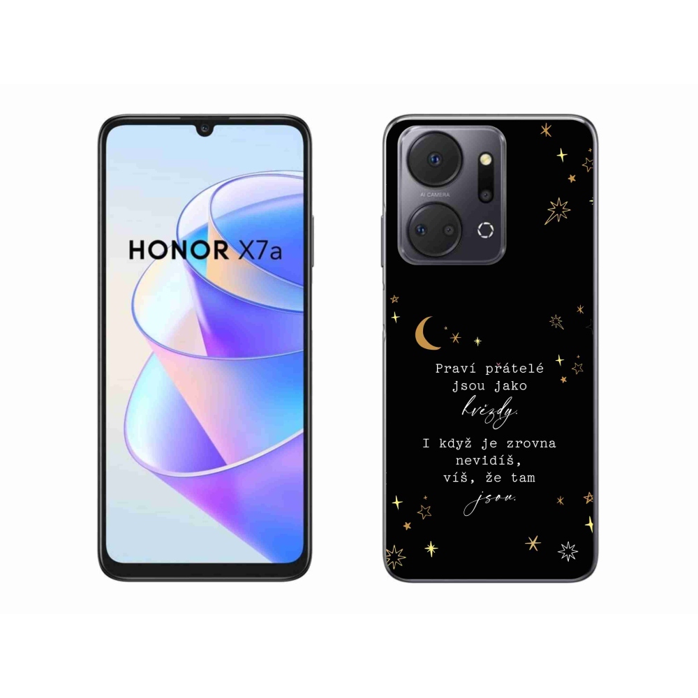 Gelový kryt mmCase na Honor X7a - citát 6 černé pozadí