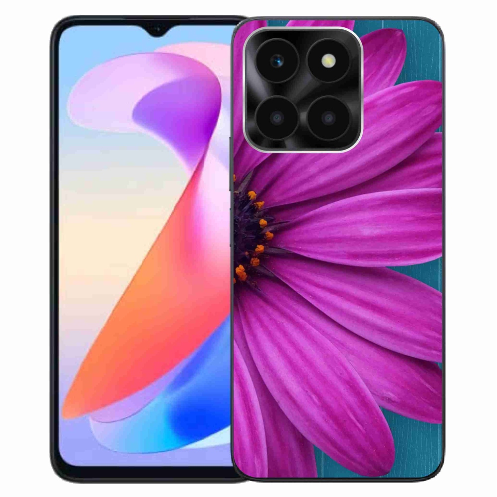 Gelový obal mmCase na Honor X6a - fialová kopretina