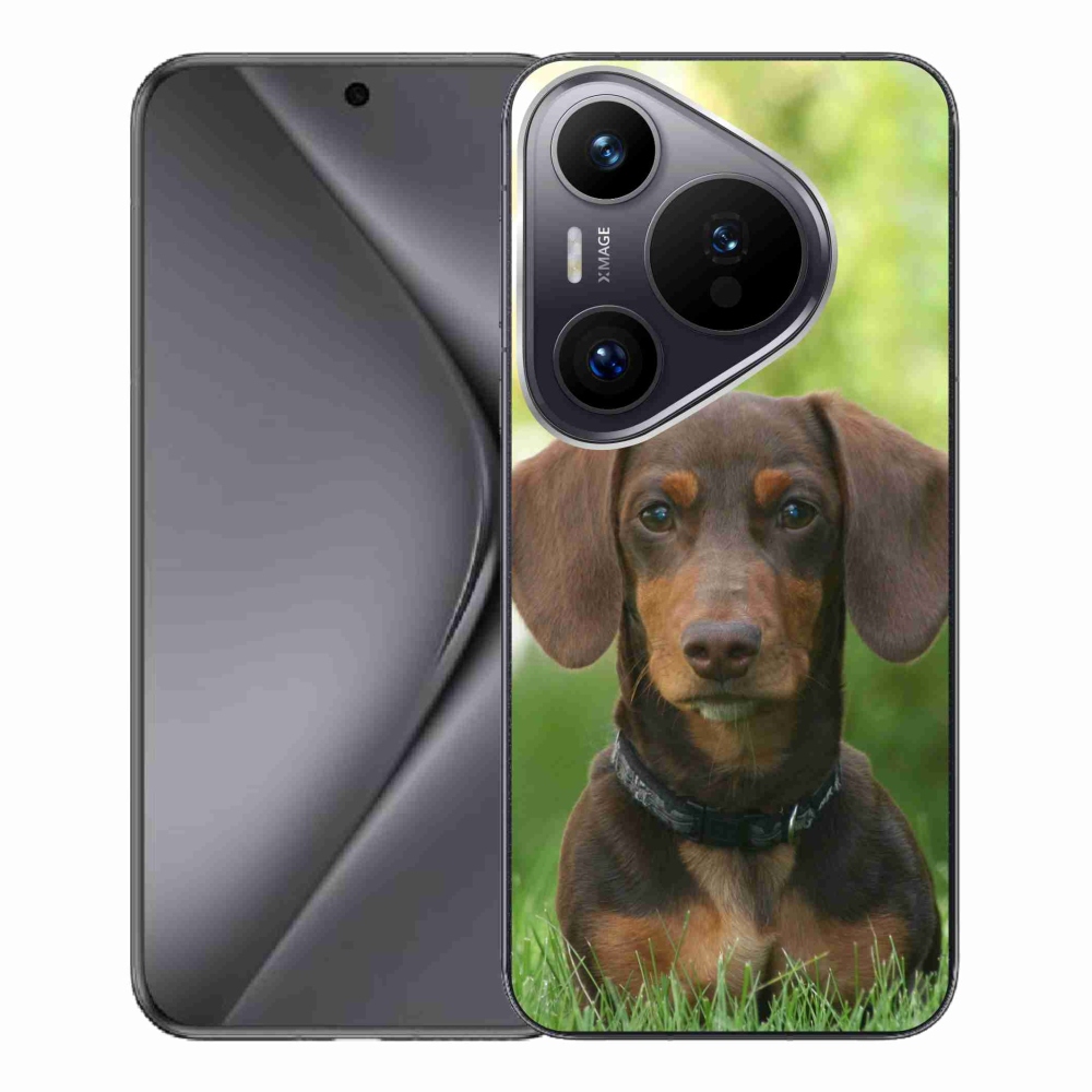 Gelový obal mmCase na Huawei Pura 70 Pro - hnědý jezevčík