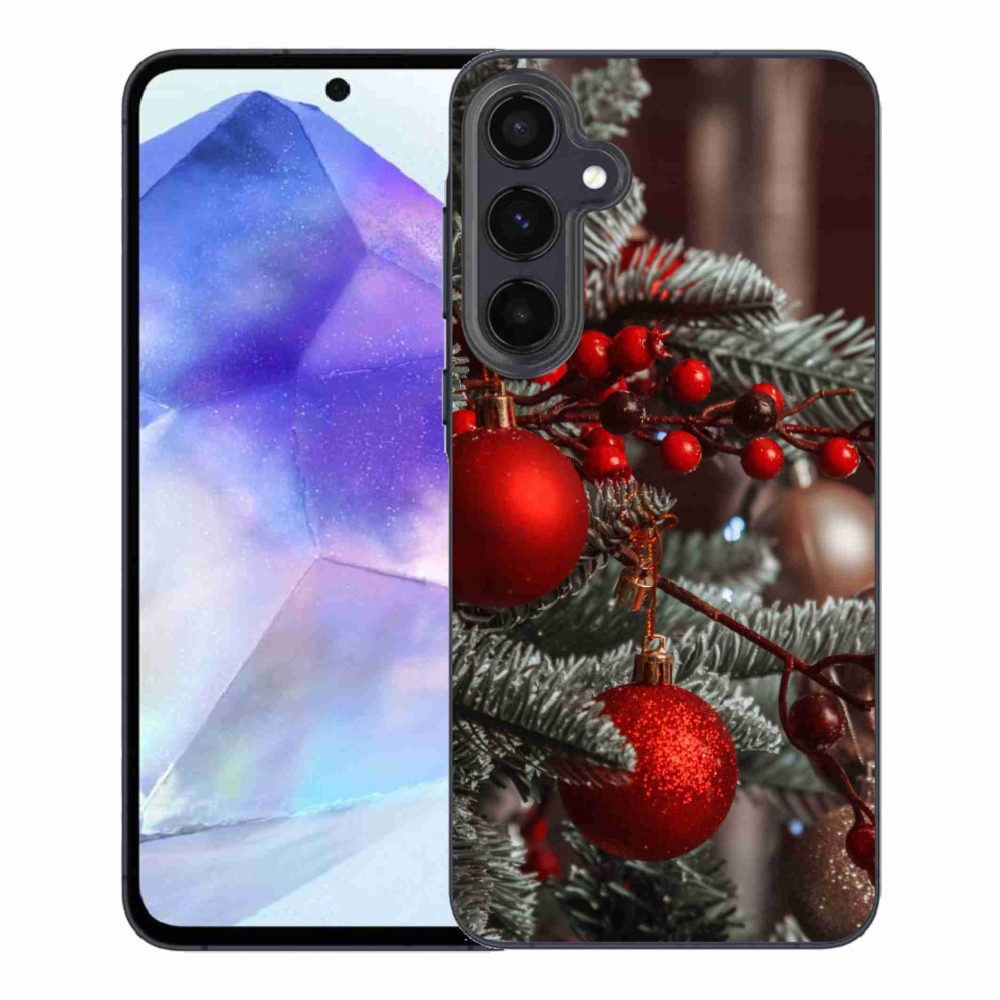 Gelový kryt mmCase na Samsung Galaxy A55 5G - vánoční ozdoby 2