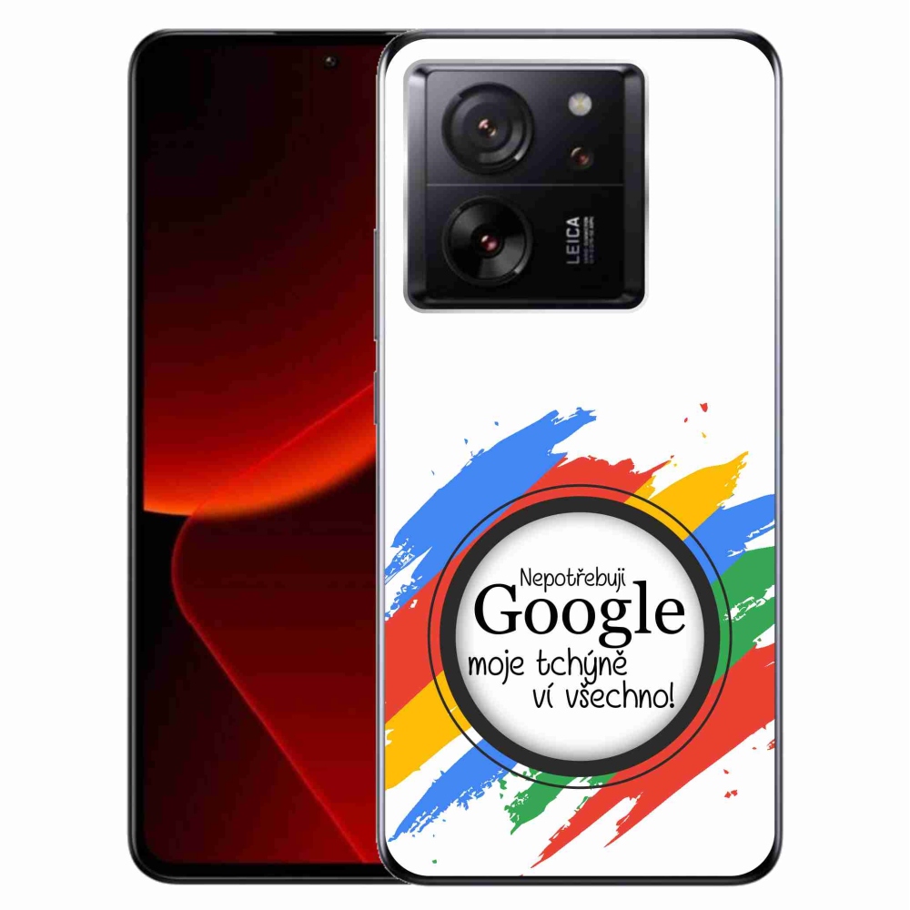 Gelový kryt mmCase na Xiaomi 13T/13T Pro - tchýně ví všechno bílé pozadí