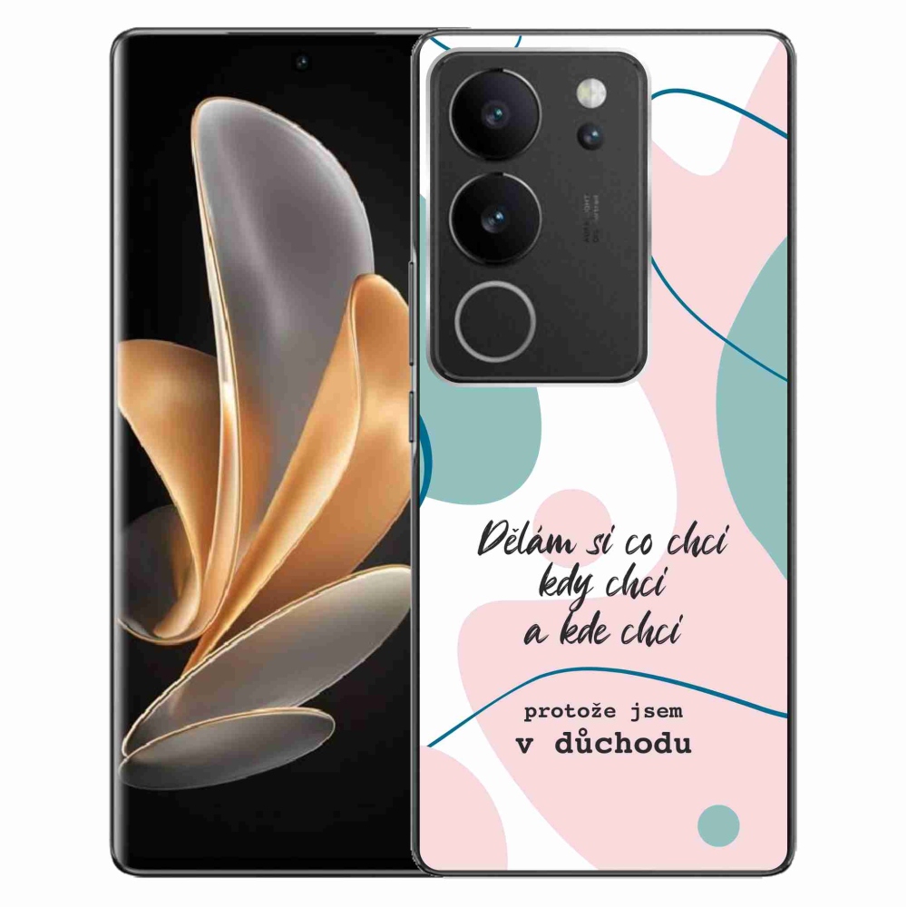 Gelový kryt mmCase na Vivo V29 5G - vtipný text 10 bílé pozadí