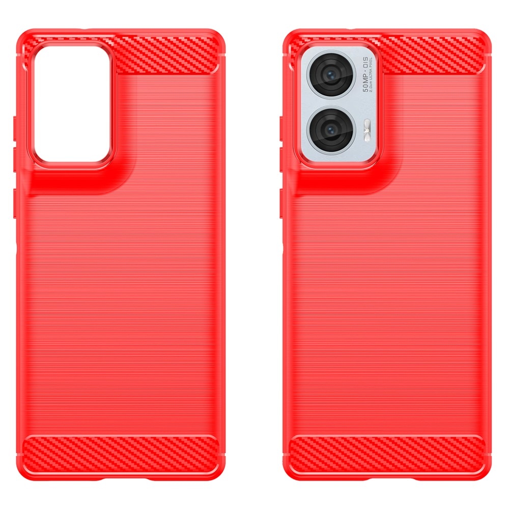 Carbon odolný gelový obal na Motorola Moto G85 5G - červený