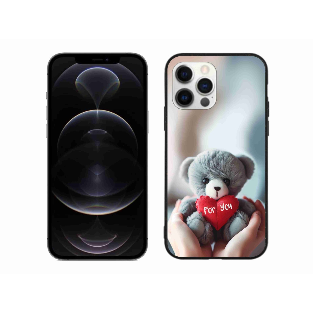 Gelový kryt mmCase na iPhone 12 Pro Max - medvídek pro zamilované