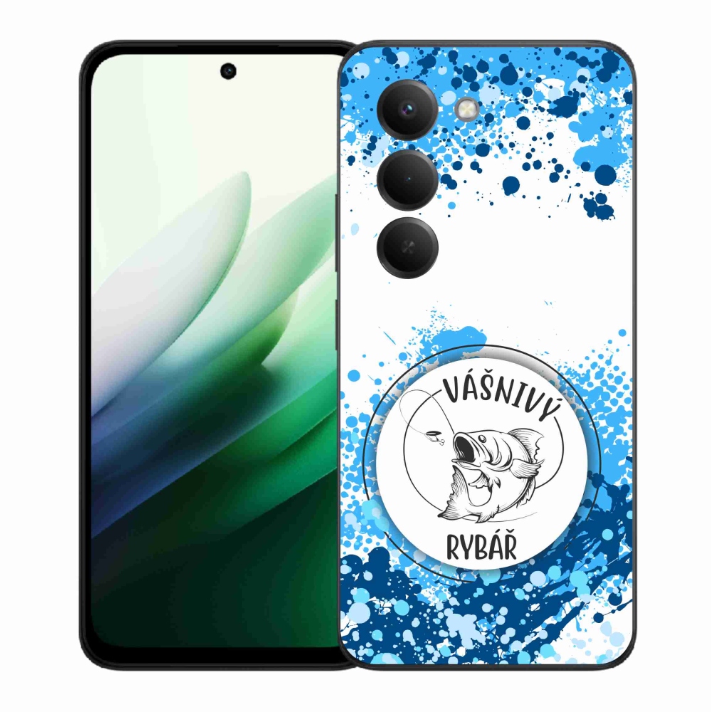 Gelový kryt mmCase na Xiaomi Redmi 15 5G - vášnivý rybář bílé pozadí