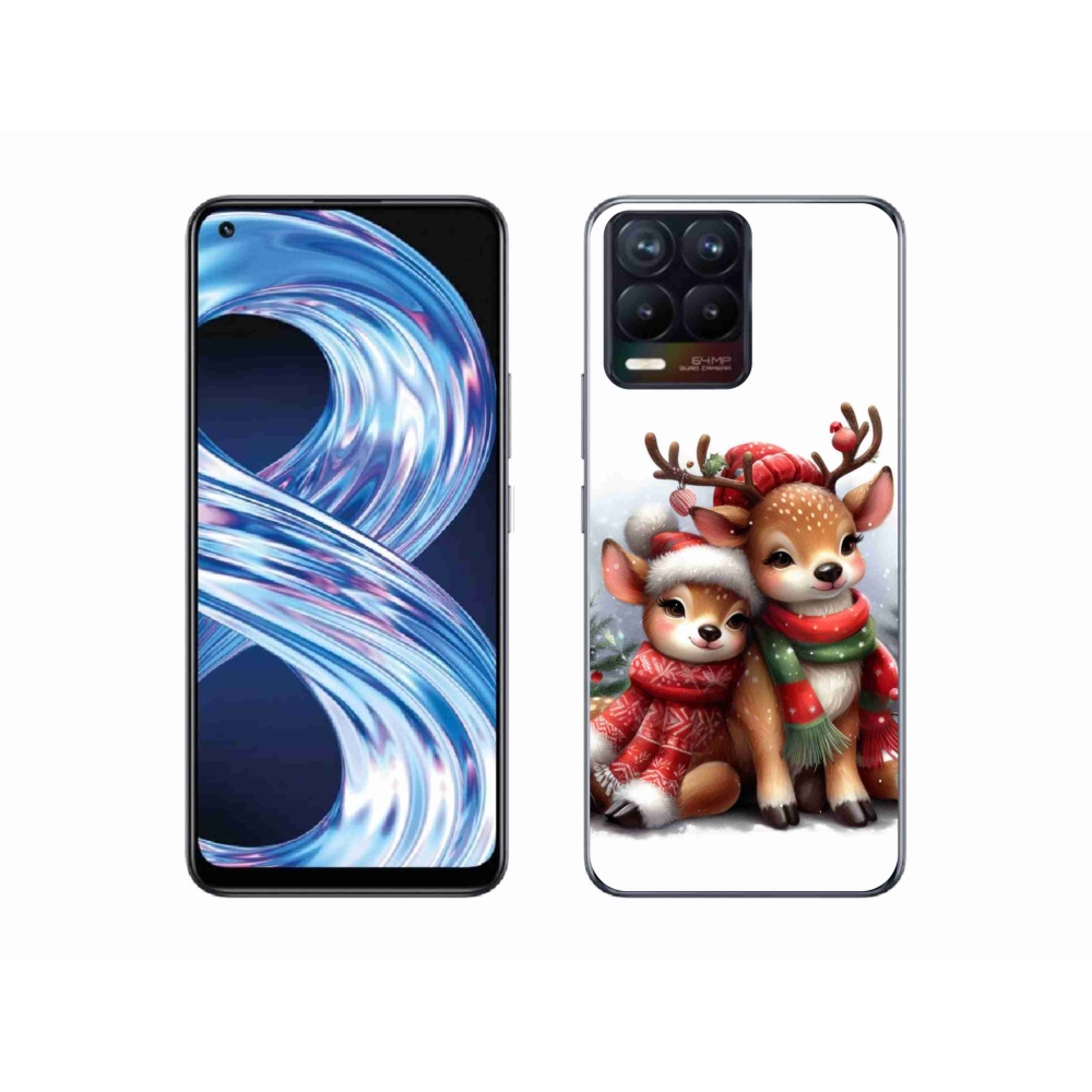 Gelový kryt mmCase na Realme 8 Pro - vánoční sobi