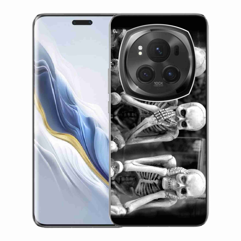 Gelový kryt mmCase na Honor Magic 6 Pro 5G - kostlivci