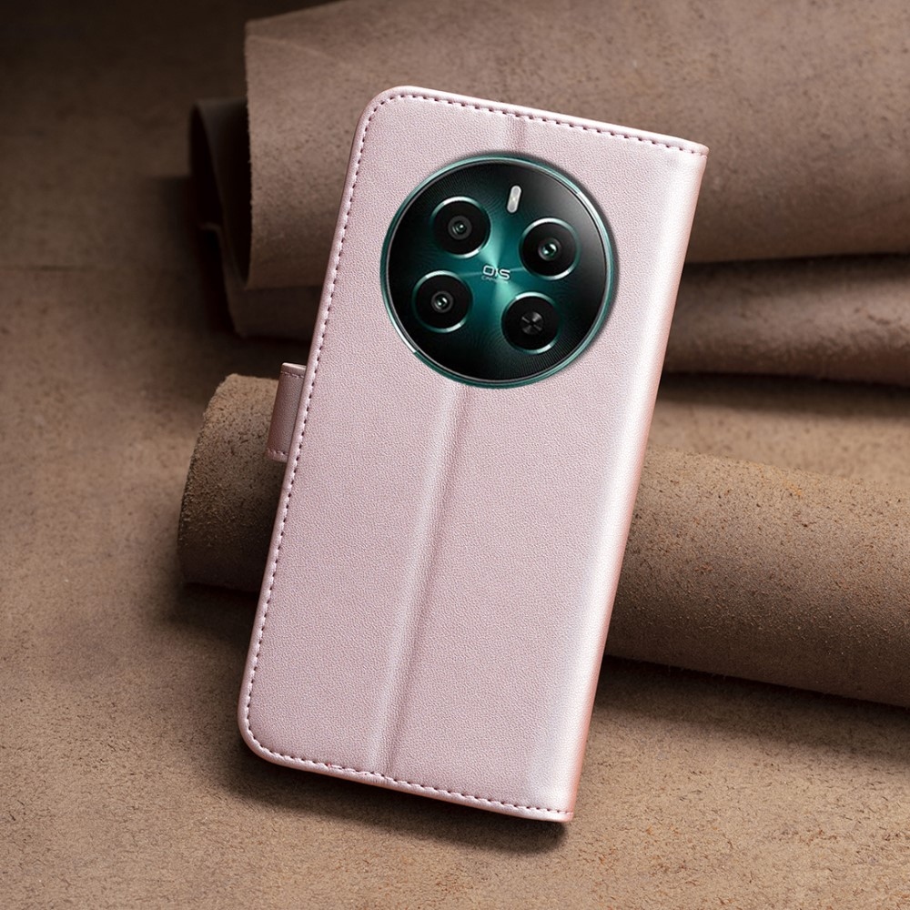 BNF knížkové pouzdro na Realme 12+ 5G - růžovozlaté