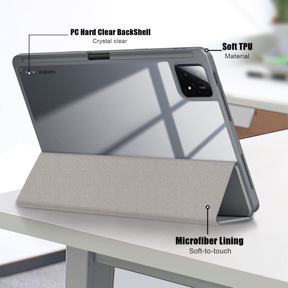 Case chytré zavírací pouzdro na tablet Xiaomi Pad 6S Pro - šedé