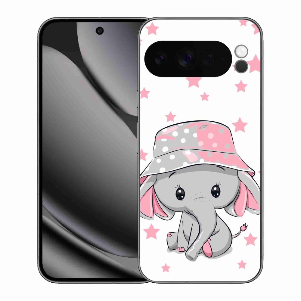 Gelový kryt mmCase na Google Pixel 10 Pro XL - růžový slon